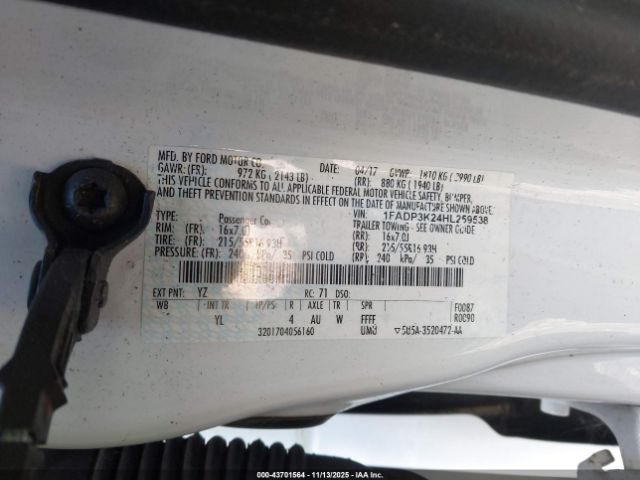 2017 FORD FOCUS 1FADP3K24HL259538 Photo 8