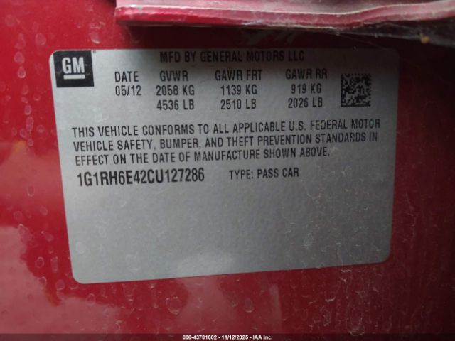 2012 CHEVROLET VOLT 1G1RH6E42CU127286 Photo 8