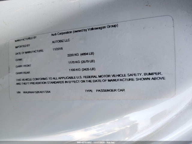 2019 AUDI S5 WAUR4AF52KA017204 Photo 8