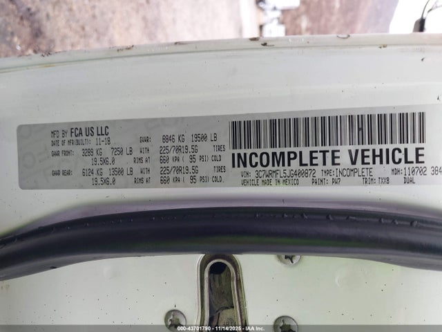 3C7WRMFL5JG400872 RAM 5500 Chassis Tradesman/slt/laramie