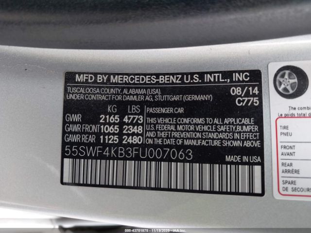 2015 MERCEDES-BENZ C 300 55SWF4KB3FU007063 Photo 8