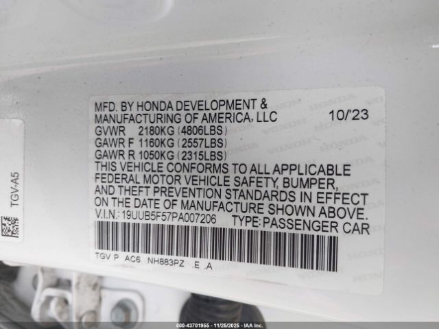 2023 ACURA TLX 19UUB5F57PA007206 Photo 8