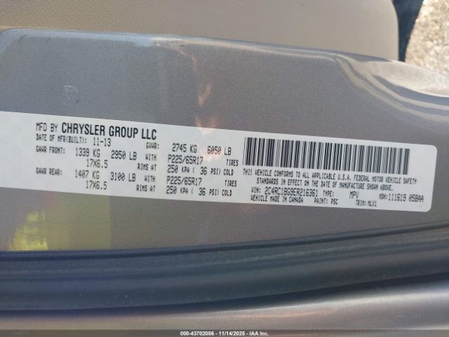 2014 CHRYSLER TOWN & COUNTRY 2C4RC1BG9ER216361 Photo 8