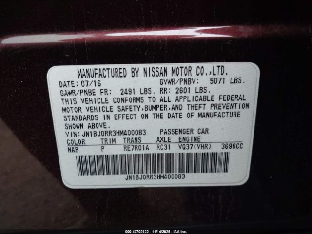 2017 INFINITI QX50 JN1BJ0RR3HM400083 Photo 8