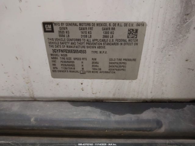 2014 CADILLAC SRX 3GYFNFE36ES654593 Photo 8