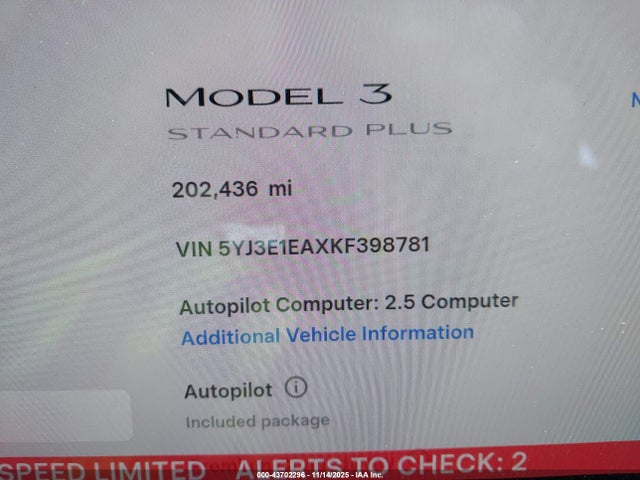 2019 TESLA MODEL 3 5YJ3E1EAXKF398781 Photo 6