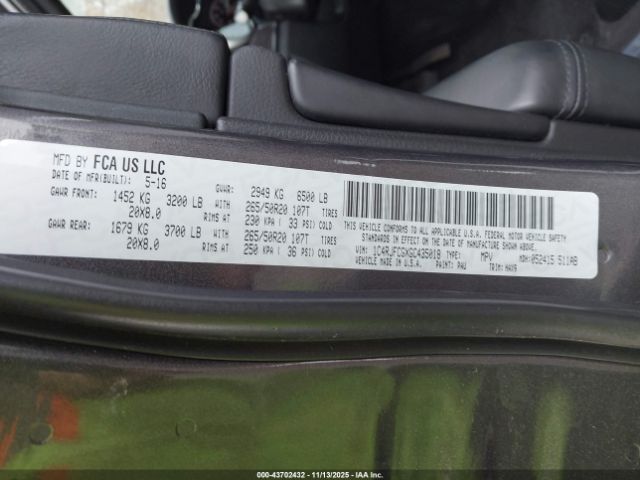 2016 JEEP GRAND CHEROKEE 1C4RJFCGXGC435018 Photo 8