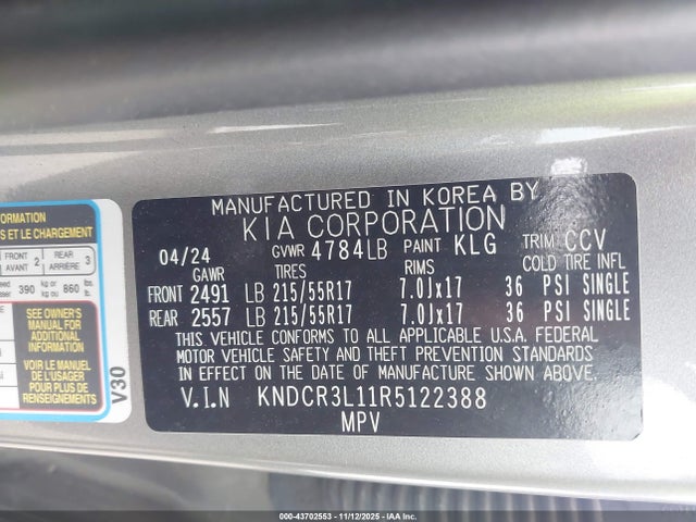 KNDCR3L11R5122388 KIA Niro