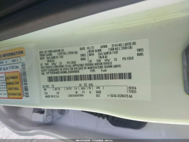 2021 FORD RANGER 1FTER4EH9MLD09505 Photo 8