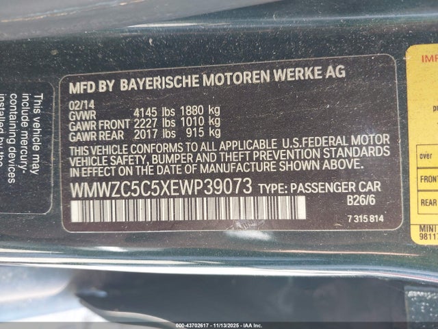 2014 MINI COUNTRYMAN WMWZC5C5XEWP39073 Photo 8