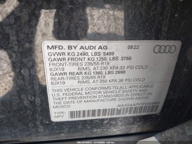 2023 AUDI Q5 WA1GAAFY1P2009894 Photo 8
