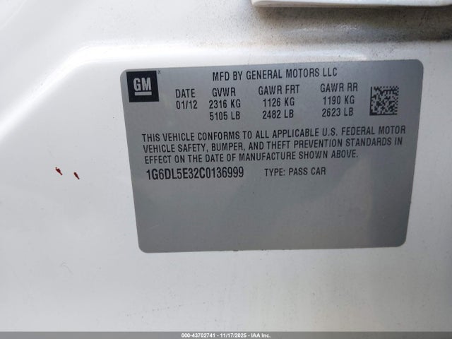 2012 CADILLAC CTS 1G6DL5E32C0136999 Photo 8