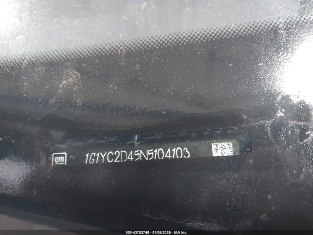 1G1YC2D45N5104103 Chevrolet Corvette Stingray Rwd 3lt