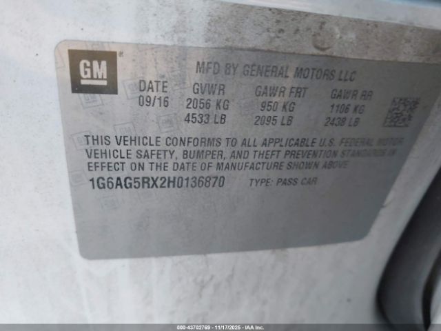 2017 CADILLAC ATS 1G6AG5RX2H0136870 Photo 8