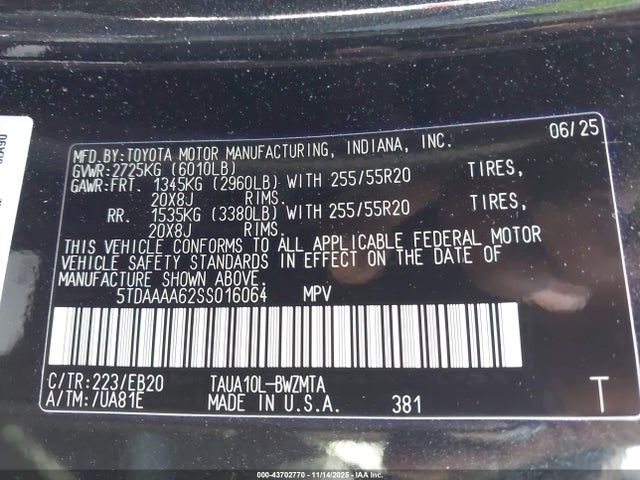 Lexus Tx 350 Premium 2025 5TDAAAA62SS016064 Image 9
