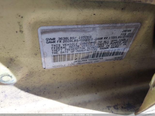 2002 MITSUBISHI LANCER JA3AJ86E72U062749 Photo 8