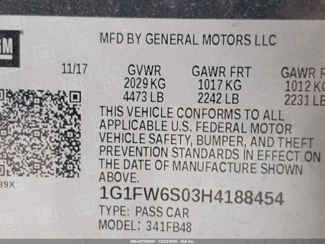 2017 CHEVROLET BOLT EV 1G1FW6S03H4188454 Photo 8