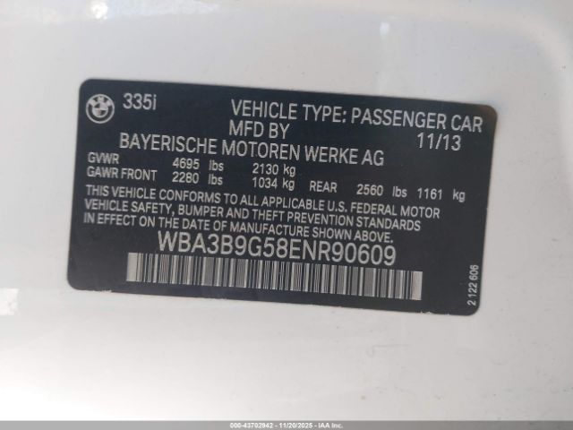 2014 BMW 335I WBA3B9G58ENR90609 Photo 8