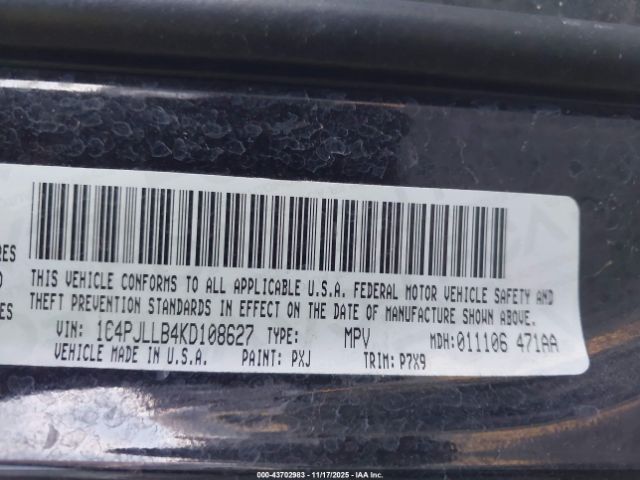 2019 JEEP CHEROKEE 1C4PJLLB4KD108627 Photo 8