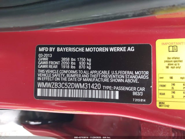 2013 MINI COUNTRYMAN WMWZB3C52DWM31420 Photo 8