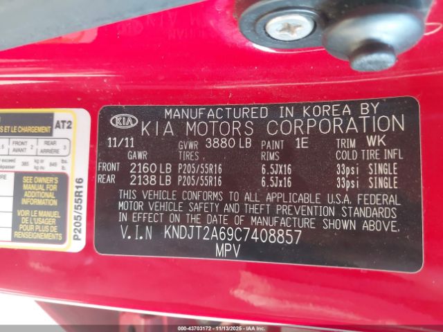 2012 KIA SOUL KNDJT2A69C7408857 Photo 8