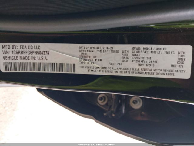 2023 RAM 1500 1C6RRFFG6PN584378 Photo 8