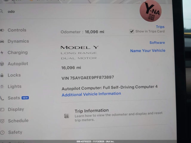 2023 TESLA MODEL Y 7SAYGAEE9PF873897 Photo 6