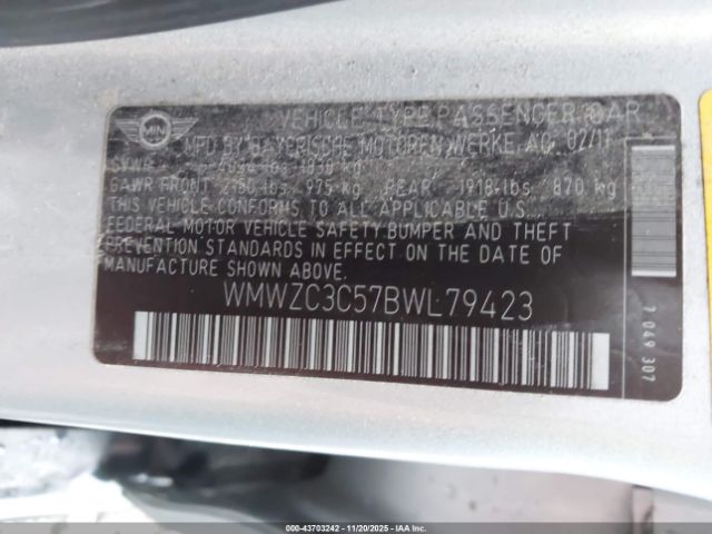 2011 MINI COOPER S COUNTRYMAN WMWZC3C57BWL79423 Photo 8