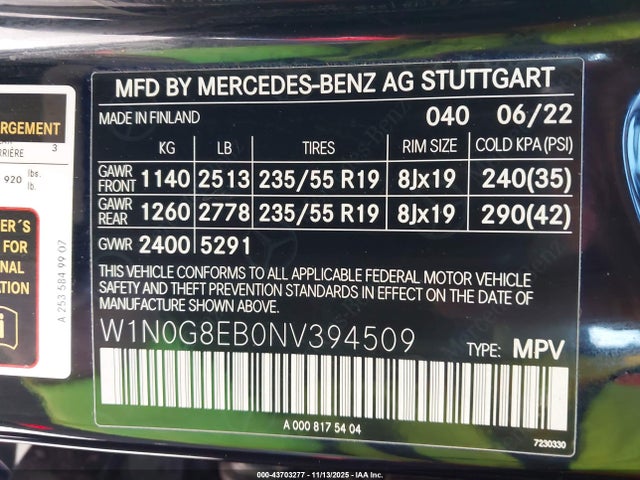 2022 MERCEDES-BENZ GLC 300 W1N0G8EB0NV394509 Photo 8