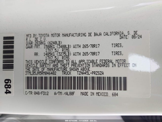 3TMLB5JN5RM046402 Toyota Tacoma Trd Off Road