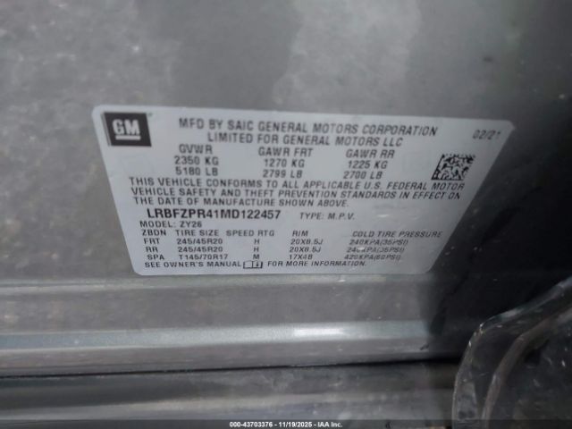 2021 BUICK ENVISION LRBFZPR41MD122457 Photo 8