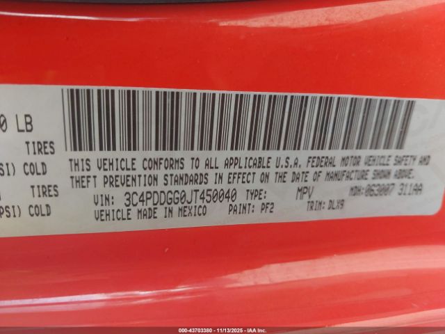 2018 DODGE JOURNEY 3C4PDDGG0JT450040 Photo 8