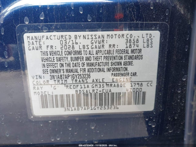 Nissan SENTRA SR 2016 3N1AB7AP1GY253236 Image 9