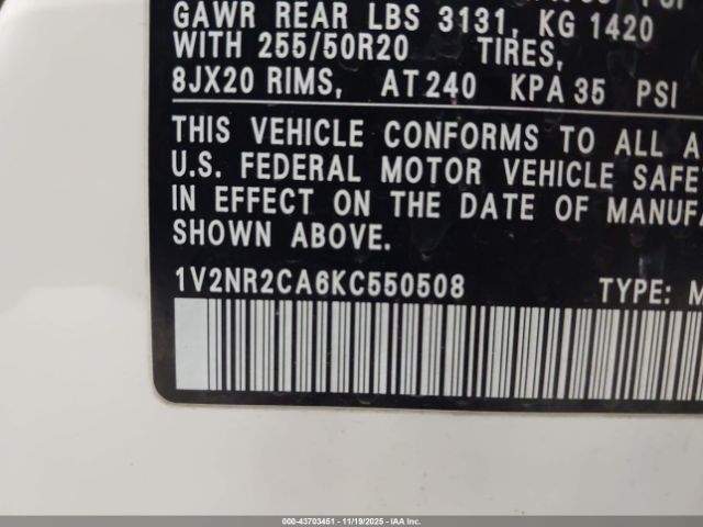 2019 VOLKSWAGEN ATLAS 1V2NR2CA6KC550508 Photo 8