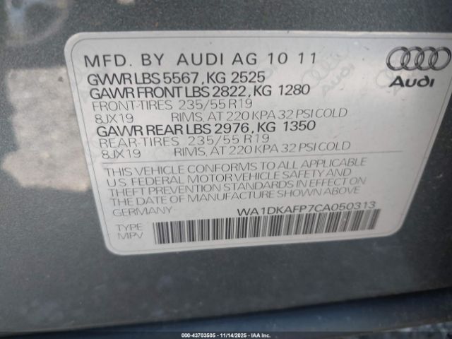 2012 AUDI Q5 WA1DKAFP7CA050313 Photo 8