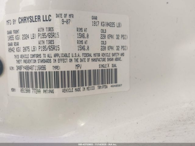 2008 CHRYSLER PT CRUISER 3A8FY48B48T116096 Photo 8