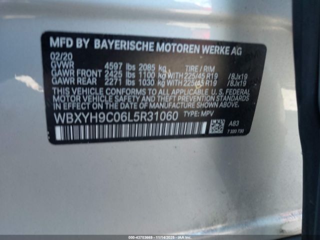 2020 BMW X2 WBXYH9C06L5R31060 Photo 8