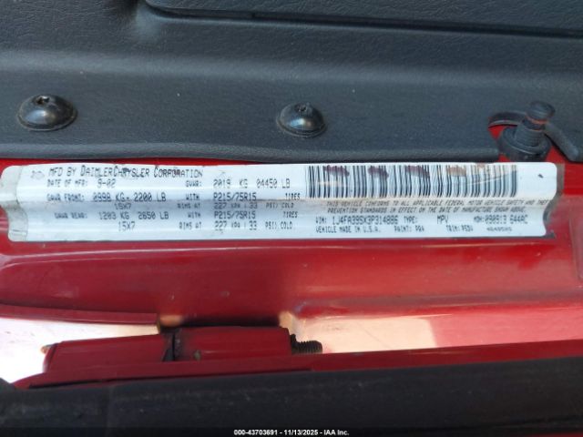 2003 JEEP WRANGLER 1J4FA39SX3P314886 Photo 8