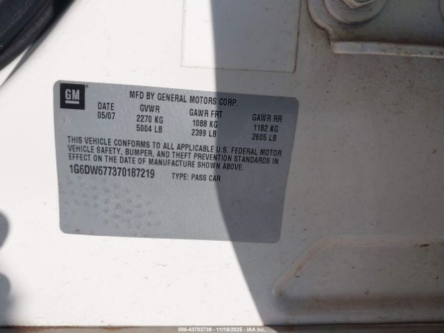 2007 CADILLAC STS 1G6DW677370187219 Photo 8