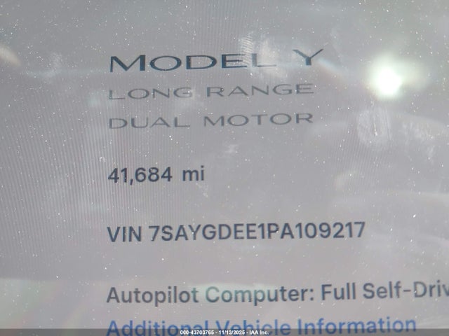 2023 TESLA MODEL Y 7SAYGDEE1PA109217 Photo 6