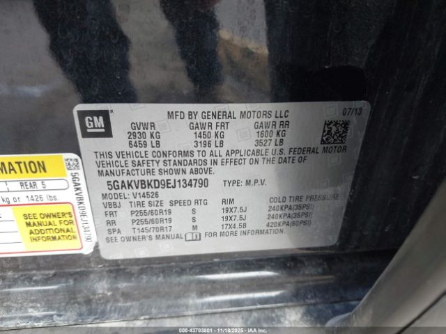 2014 BUICK ENCLAVE 5GAKVBKD9EJ134790 Photo 8