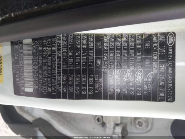 2019 LAND ROVER RANGE ROVER EVOQUE SALVP2RX3KH340088 Photo 8