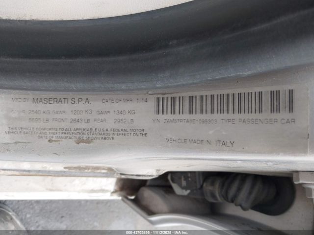 2014 MASERATI GHIBLI ZAM57RTA8E1095303 Photo 8