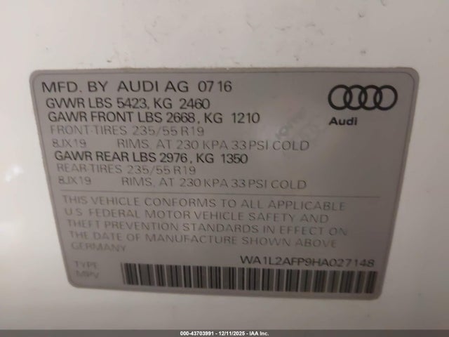 2017 AUDI Q5 WA1L2AFP9HA027148 Photo 8