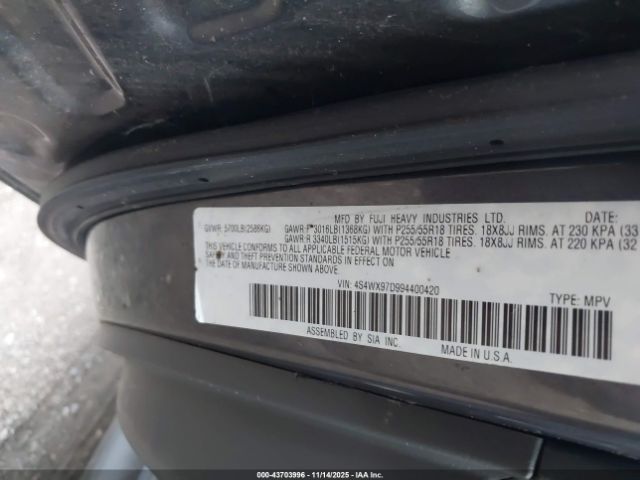 2009 SUBARU TRIBECA 4S4WX97D994400420 Photo 8