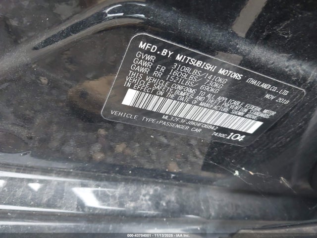 2019 MITSUBISHI MIRAGE G4 ML32F3FJ8KHF06842 Photo 8