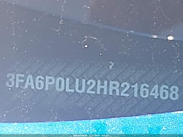 3FA6P0LU2HR216468 Ford Fusion Hybrid Se