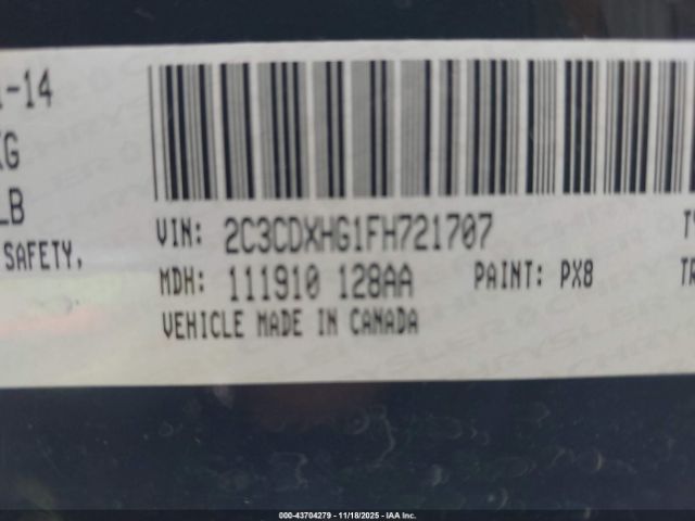 2015 DODGE CHARGER 2C3CDXHG1FH721707 Photo 8