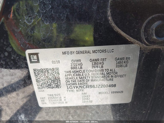 2018 CADILLAC XT5 1GYKNCRS6JZ200498 Photo 8