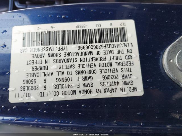 2011 ACURA TSX JH4CU2F63BC006996 Photo 8